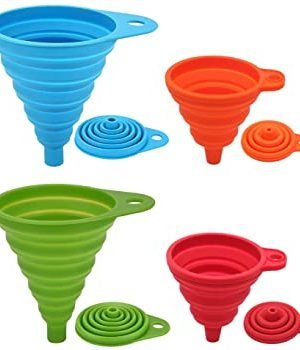 New Mini Silicone Foldable Collapsible Funnel Hopper Kitchen Cooking Tools (Pack of 3)