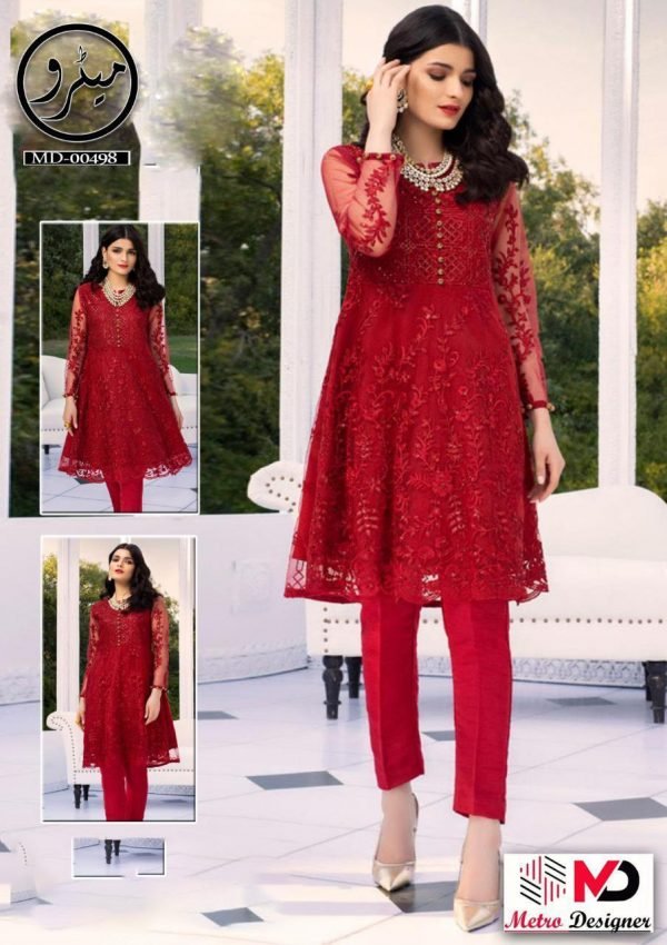 Special Red Color Embroidered Kurti Collection 2021